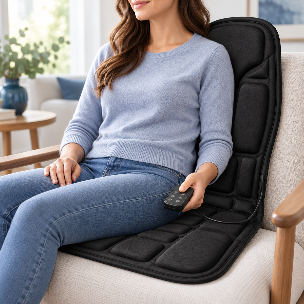 Almofada de Massagem Portátil com Aquecimento