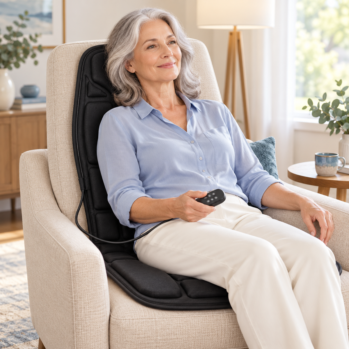 Almofada de Massagem Portátil com Aquecimento
