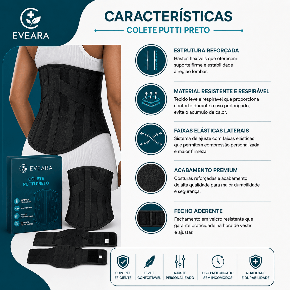 Colete Ortopédico Lombar – Suporte para Hérnia de Disco, Pós-Cirúrgico e Estabilização do Tronco