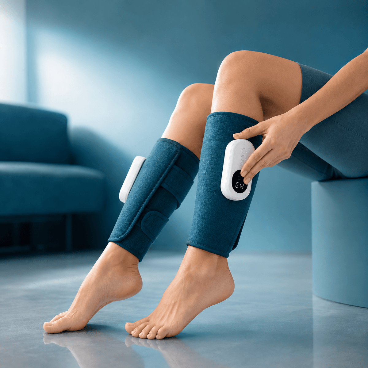 Massageador de Pernas e Panturrilhas com Aquecimento