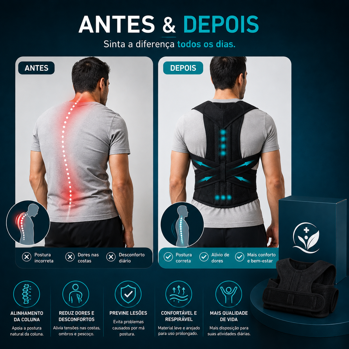 Corretor Postural Reforçado – Unissex