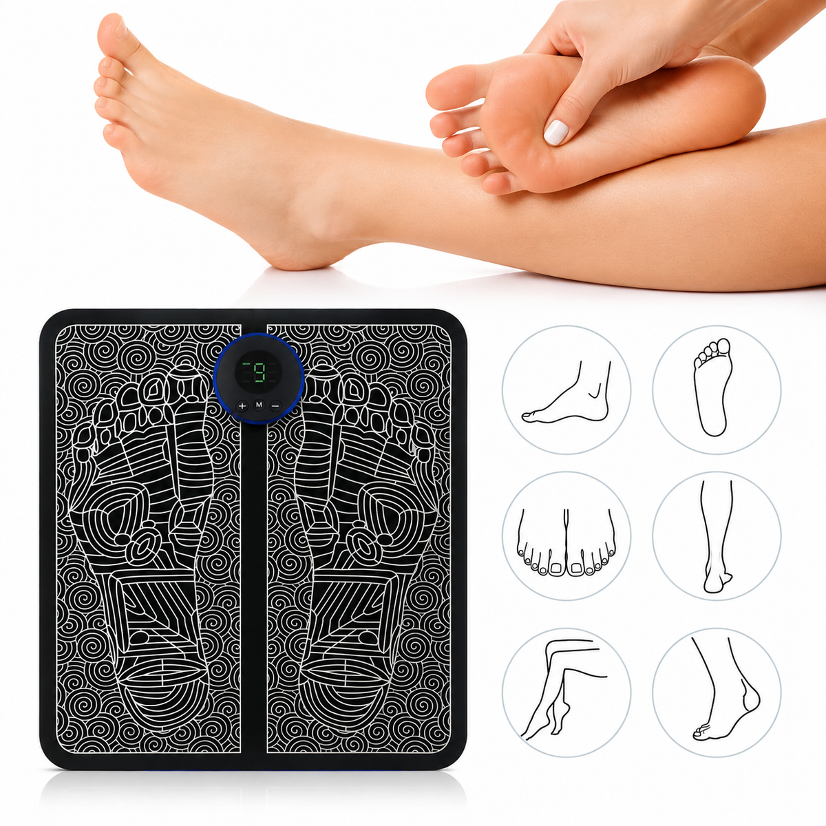 Massageador de Pé EMS 6 Modos