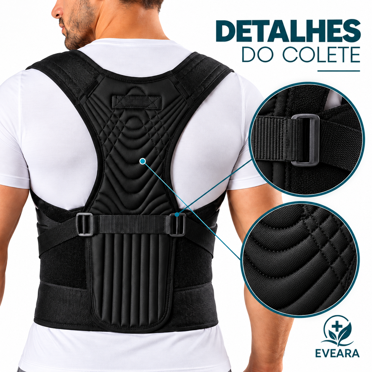 Corretor Postural Hidrolight Support — Suporte Lombar e Dorsal