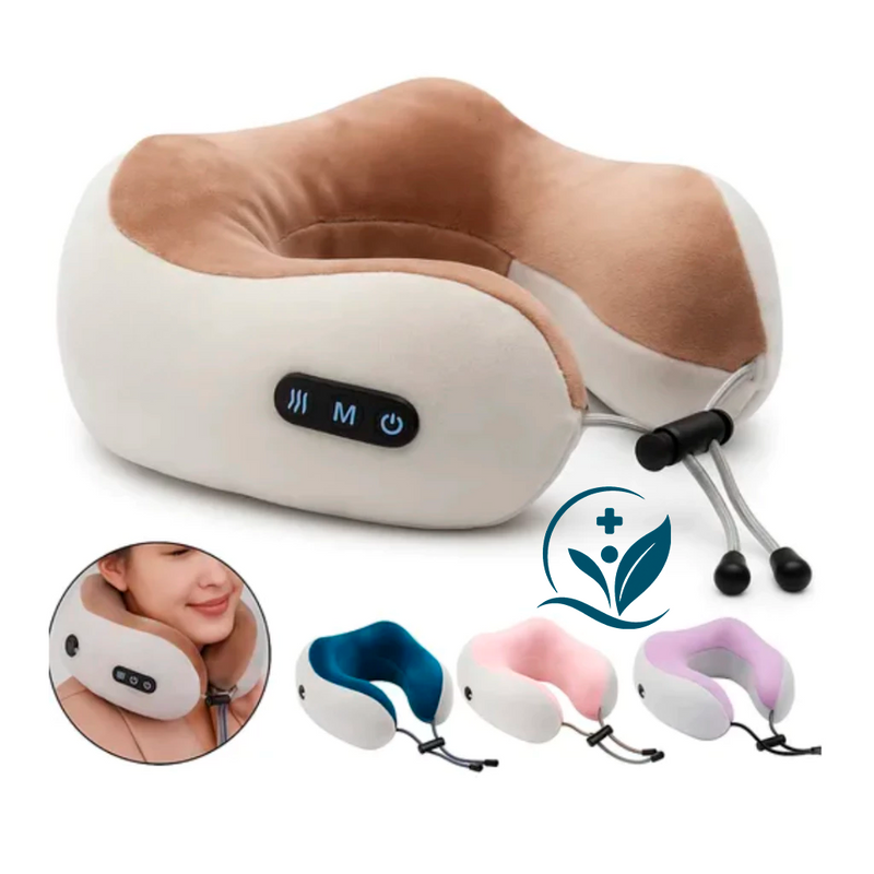 Travesseiro de Pescoço de Espuma Massageadora Com Usb Recarregável