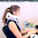 Travesseiro de Pescoço de Espuma Massageadora Com Usb Recarregável