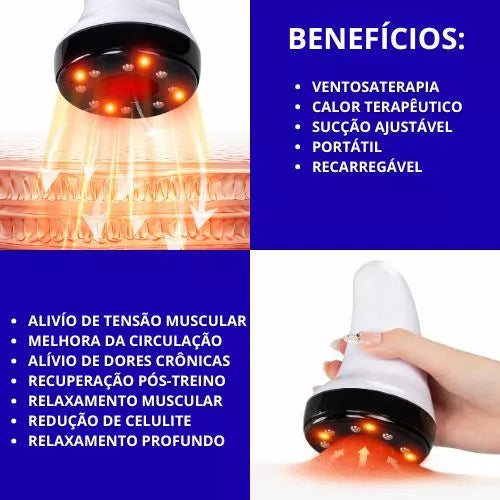 Ventosa Elétrica 3 em 1 com Infravermelho