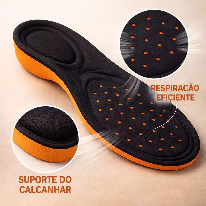 Palmilha de Gel Ortopédica Anatômica – Alívio para Pés Cansados em Longas Jornadas de Trabalho