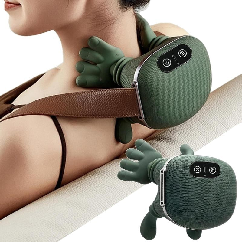 Massageador Elétrico Portátil para Pescoço – 3 Velocidades com Aquecimento Infravermelho